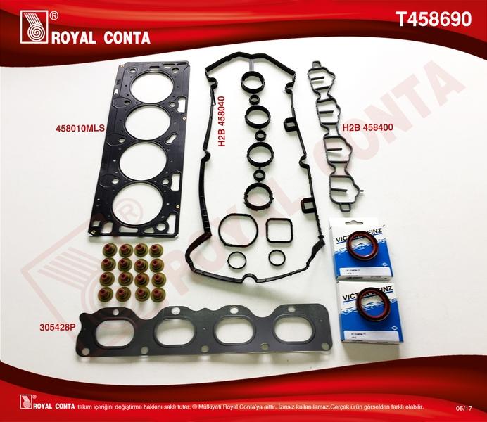 ÜST TAKIM CONTA (REİNZ KEÇELİ+SUBAP LASTİKLİ) ASTRA H-J-INSIGNIA 1.6 16V 116HP (A16XER-Z16XER) - ROYAL - OEM 6606019