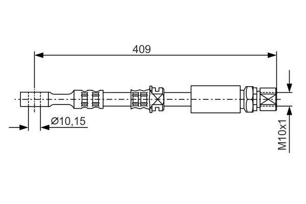 ÖN FREN HORTUMU OPEL VECTRA B 96>02 (420mm M10) - BOSCH - OEM 562373
