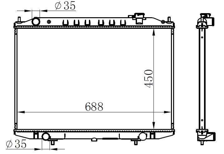 RADYATOR BRAZİNG MT(450X688X16)SKYSTAR 68721 - ORIS - OEM 21410