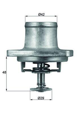 TERMOSTAT 80 °C MERCEDES M119 W124 W210 W140 R107 - MAHLE - OEM A1192000015