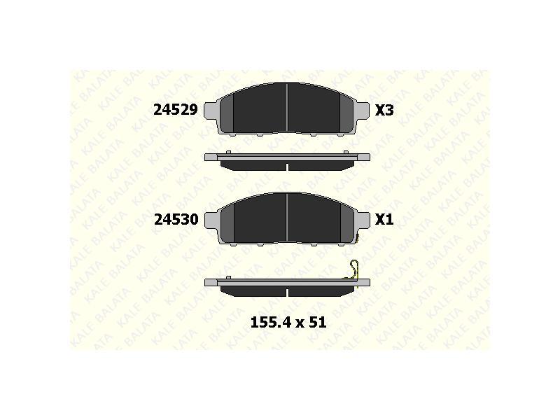 FREN BALATASI ON FULLBACK L200 2.4 15=> L200 4X4 2.5D 06-12 PAJERO 08=> - KALE BALATA - OEM 6000609714