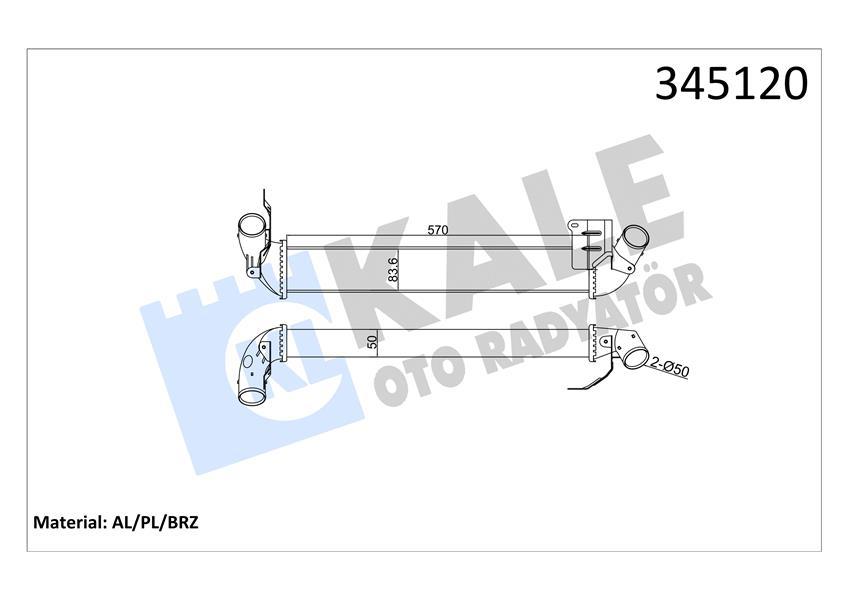 TURBO RADYATORU (INTERCOOLER) CLIO SYMBOL 01> CLIO II 04> 1.5 DCI (AL/PL/BRZ) - KALE RADYATOR - OEM 8200742599