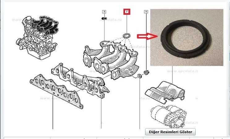 EMME MANİFOLD BOĞAZ CONTASI TK. (4AD.) KNG 1.9 DZL. F8Q - AFT - OEM 7701066962