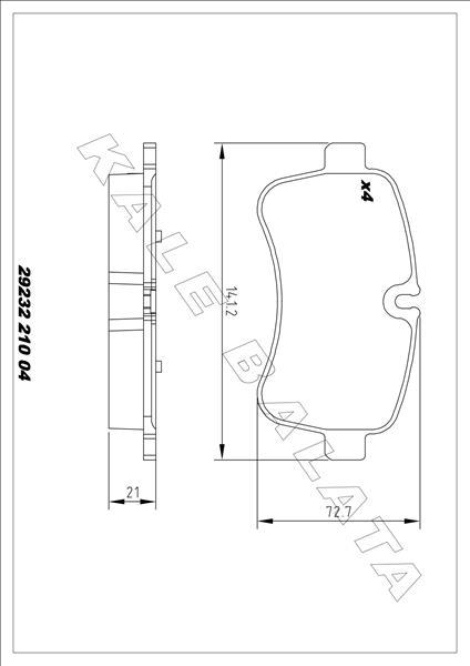 ARKA BALATA IVECO DAILY II-III 06=> - KALE - OEM 42555917