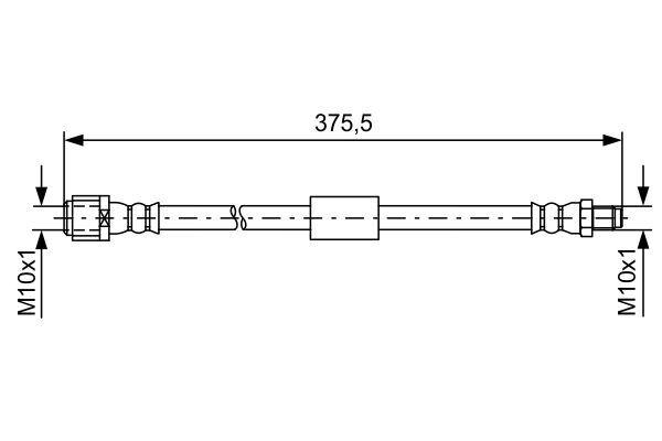 FREN HORTUMU ARKA MERCEDES W212 S212 C218 X218 - BOSCH - OEM A2124200448