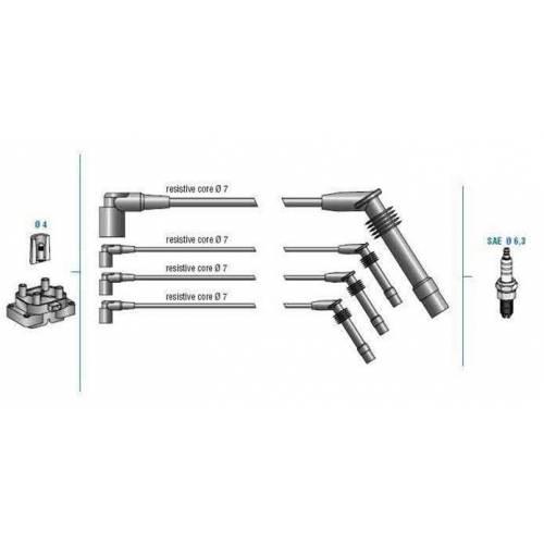 BUJİ KABLO TK CLIO 1.4ei 8V 99=>-LOGAN 1.6 16V 05=> K7J - DODUCO - OEM 7700273826
