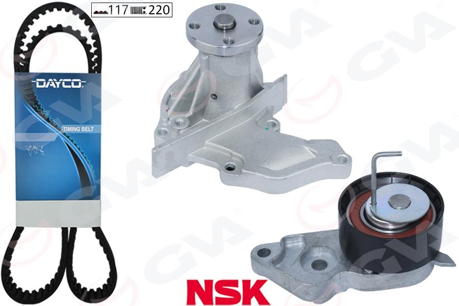 TRİGER SETİ+DEVİRDAİM FORD FOCUS-FİESTA-CMAX 98> 1.25-1.4-1.6 ZETEC(100 PS) (NSK GERGİ-DAYCO KAYIŞ) - GVA - OEM 3M5Q
