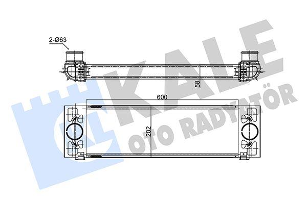 TURBO RADYATÖRÜ INTERCOOLER FORD TRANSİT 06> 2.2 TDCİ-3.2 TDCİ - KALE - OEM 8C16