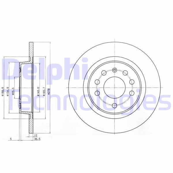 FREN DISKI ARKA (5D 278MM) VECTRA C 04- - DELPHI - OEM 95526639