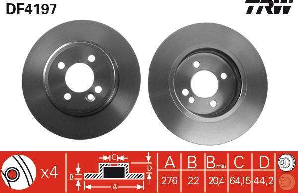 FREN DISKI ON MINI R50 R52 R53 ( TAKIM ) - TRW - OEM 34111502891