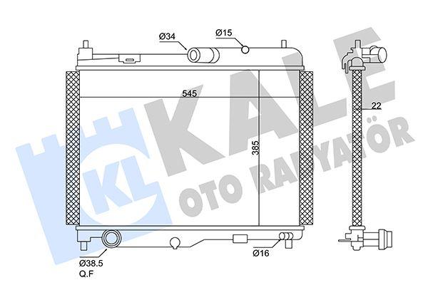 SU RADYATÖRÜ FORD FIESTA-ECOSPORT 17> 1.0 ECOBOOST - KALE - OEM GN11