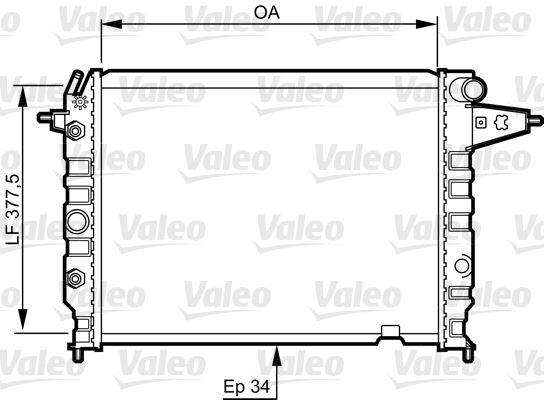 RADYATÖR VECTRA A 2.0 16V 1.6 (07.92-11.95)(AC+MEK+OTO)(540x377.5x34) - VALEO - OEM 1300122