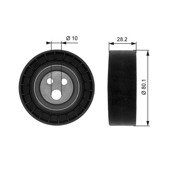 ALTERNATÖR GERGİ RULMANI 156-MAREA-LYBRA 2.4 JTD 96=> - GATES - OEM 46469587