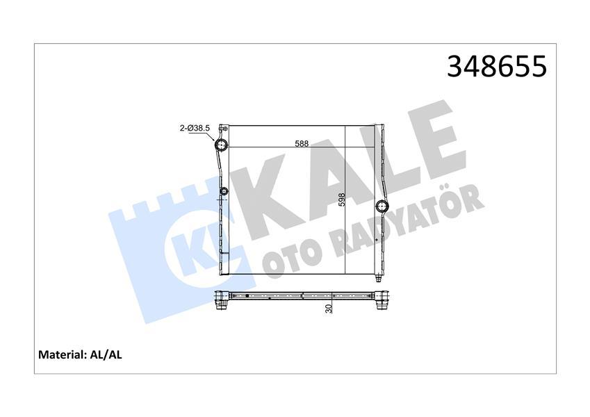 RADYATOR X5 X6 (AT MT) AL PL BRZ - KALE - OEM 17117594020