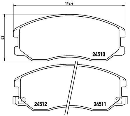 ÖN BALATA ANTARA 2.4-3.2 V6-2.0 CDTI 05/06> CAPTİVA 06.06> - BREMBO - OEM 22850989