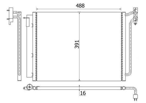 KLIMA RADYATORU BMW X5 E53 - MAHLE - OEM 64536914216