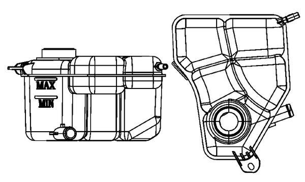 RADYATOR YEDEK SU DEPOSU FIESTA V FUSION 1.4-1.6 ZETEC 01>12 (2 ÇIKIŞLI) - MAHLE - OEM 1142509