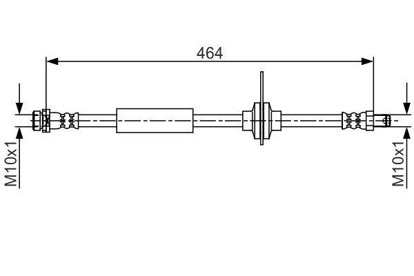 FREN HORTUMU ARKA FORD KUGA 13> (ELEKTRONİK EL FRENSİZ) (UZUNLUK: 464mm) - BOSCH