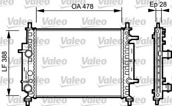 RADYATOR BRAVO MAREA - VALEO - OEM 46535007