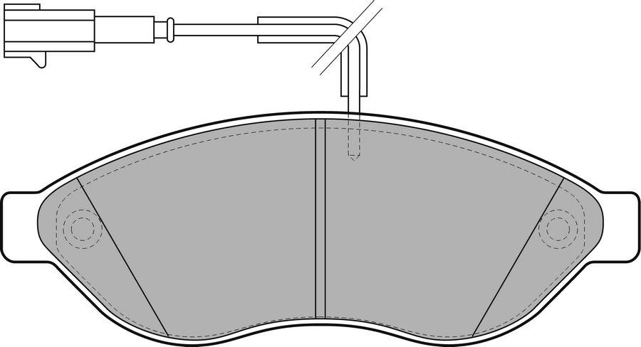 ÖN BALATA DUCATO 3-4-BOXER 3-4-JUMPER 3-4 06>11> 16Q-20Q- KARSAN JEST(TEK FİŞLİ) - PSA - OEM 1612433980